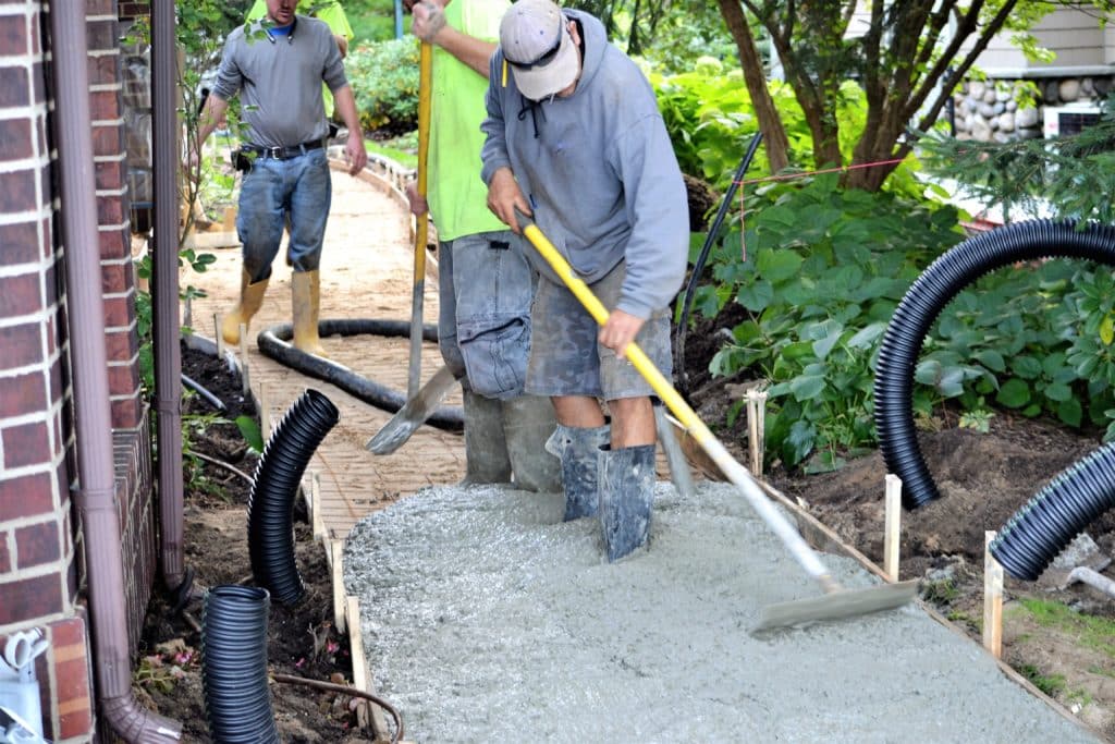 Decorative concrete patio finish