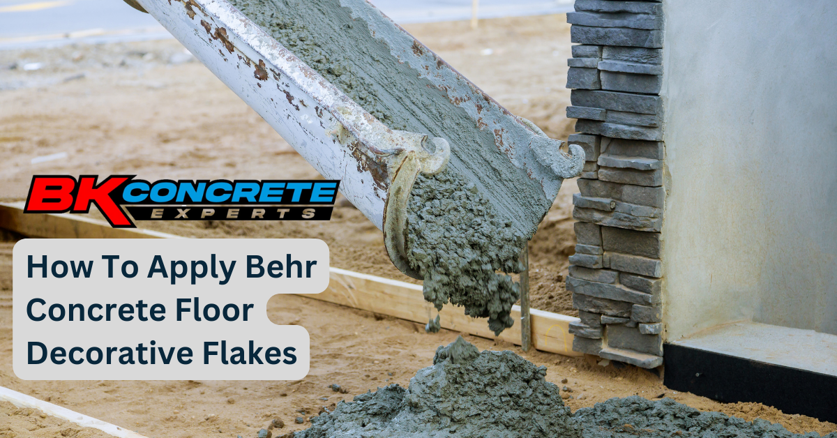 How To Apply Behr Concrete Floor Decorative Flakes